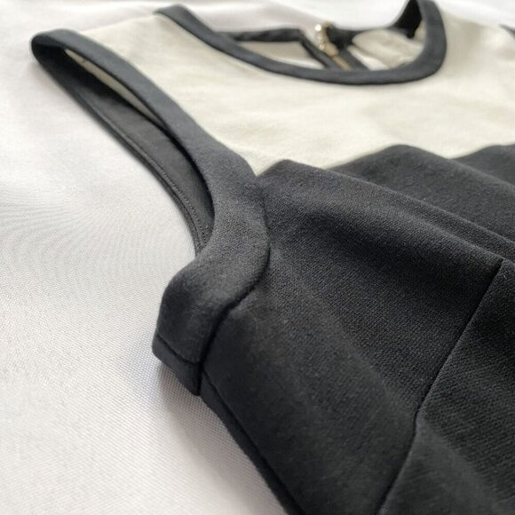 KATE SPADE JANELLE BLACK WHITE COLORBLOCK SLEEVELESS BODYCON DRESS - 2 - Picture 8 of 10